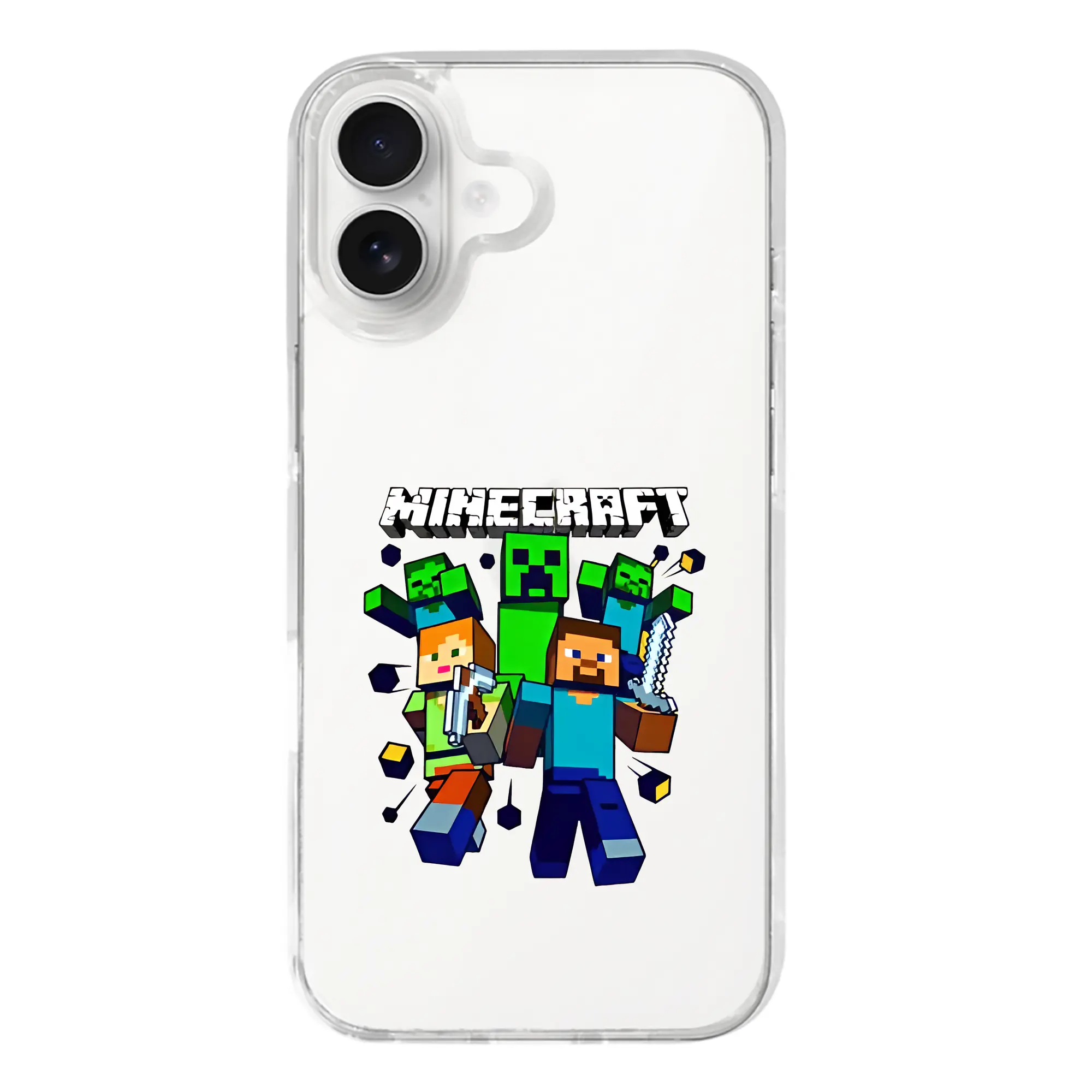 マイクラ グッズ  マイクラ - iPhone 17シリーズ 透明スマホケース – 薄型・耐衝撃・精密フィット保護カバー